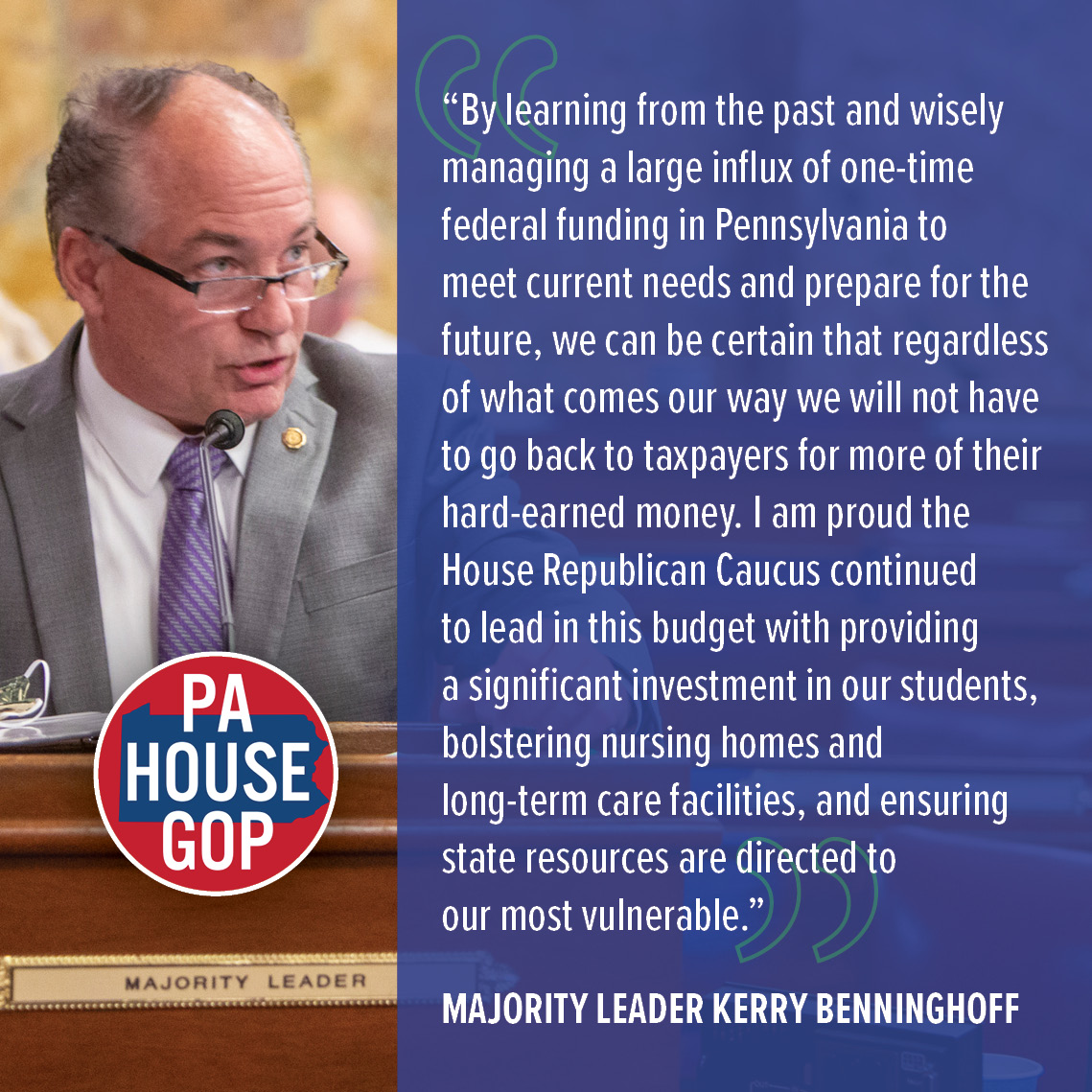 Benninghoff Secures Nursing Home Funding, Student Investment in State Budget